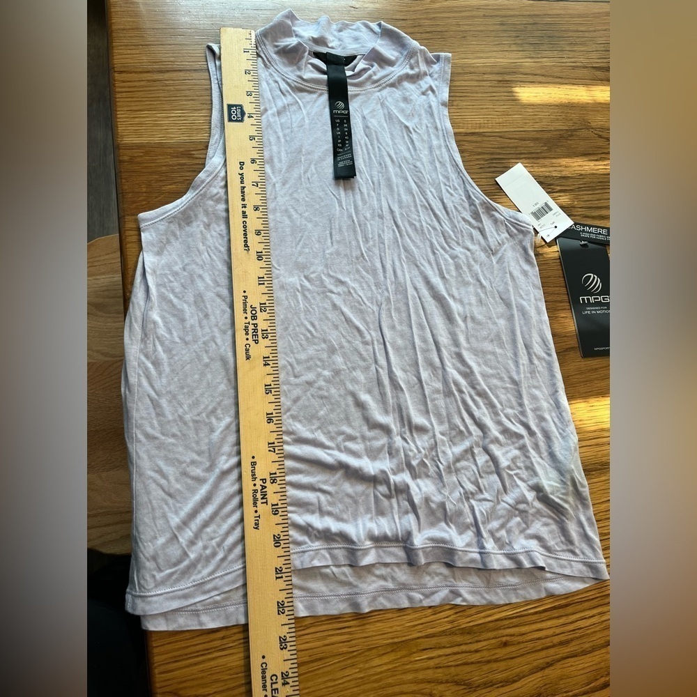 MPG Women's Lilac Florence Sports Cashmere Blend Tank Size Small